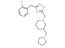1-{[3-(2-fluorobenzyl)-1,2,4-oxadiazol-5-yl]methyl}-3-(1-pyrrolidinylmethyl)piperidine