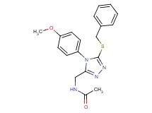 N-{[5-(benzylthio)-4-(4-methoxyphenyl)-4H-1,2,4-triazol-3-yl]methyl}acetamide