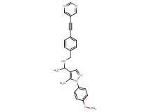 1-[1-(4-methoxyphenyl)-5-methyl-1H-pyrazol-4-yl]-N-[4-(5-pyrimidinylethynyl)benzyl]ethanamine
