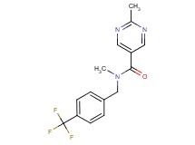 N,2-dimethyl-N-[4-(trifluoromethyl)benzyl]pyrimidine-5-carboxamide