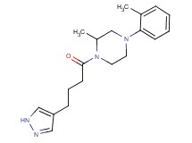 2-methyl-4-(2-methylphenyl)-1-[4-(1H-pyrazol-4-yl)butanoyl]piperazine