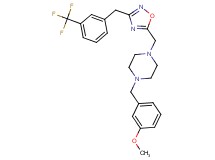 1-(3-methoxybenzyl)-4-({3-[3-(trifluoromethyl)benzyl]-1,2,4-oxadiazol-5-yl}methyl)piperazine