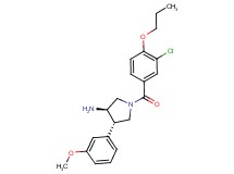 (3R*,4S*)-1-(3-chloro-4-propoxybenzoyl)-4-(3-methoxyphenyl)pyrrolidin-3-amine