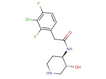 2-(3-chloro-2,4-difluorophenyl)-N-[rel-(3R,4R)-3-hydroxy-4-piperidinyl]acetamide hydrochloride