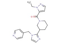 4-[(2-{1-[(1-ethyl-1H-pyrazol-5-yl)carbonyl]piperidin-3-yl}-1H-imidazol-1-yl)methyl]pyridine
