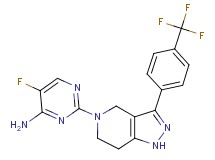 5-fluoro-2-{3-[4-(trifluoromethyl)phenyl]-1,4,6,7-tetrahydro-5H-pyrazolo[4,3-c]pyridin-5-yl}-4-pyrimidinamine