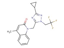 1-{[3-cyclopropyl-1-(2,2,2-trifluoroethyl)-1H-1,2,4-triazol-5-yl]methyl}-4-methylquinolin-2(1H)-one