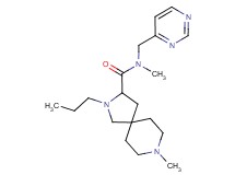 N,8-dimethyl-2-propyl-N-(4-pyrimidinylmethyl)-2,8-diazaspiro[4.5]decane-3-carboxamide