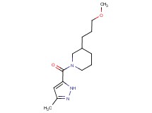 3-(3-methoxypropyl)-1-[(3-methyl-1H-pyrazol-5-yl)carbonyl]piperidine