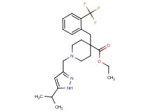 ethyl 1-[(5-isopropyl-1H-pyrazol-3-yl)methyl]-4-[2-(trifluoromethyl)benzyl]-4-piperidinecarboxylate