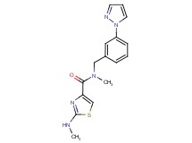 N-methyl-2-(methylamino)-N-[3-(1H-pyrazol-1-yl)benzyl]-1,3-thiazole-4-carboxamide