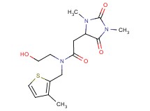 2-(1,3-dimethyl-2,5-dioxo-4-imidazolidinyl)-N-(2-hydroxyethyl)-N-[(3-methyl-2-thienyl)methyl]acetamide