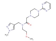 N-(2-methoxyethyl)-N-[(1-methyl-1H-pyrazol-4-yl)methyl]-2-[4-(2-pyrimidinyl)-1-piperazinyl]acetamide