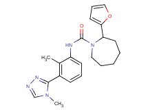 2-(2-furyl)-N-[2-methyl-3-(4-methyl-4H-1,2,4-triazol-3-yl)phenyl]azepane-1-carboxamide