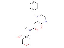 2-(1-benzyl-3-oxopiperazin-2-yl)-N-{[4-(hydroxymethyl)tetrahydro-2H-pyran-4-yl]methyl}-N-methylacetamide