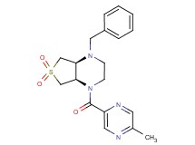 (4aR*,7aS*)-1-benzyl-4-[(5-methyl-2-pyrazinyl)carbonyl]octahydrothieno[3,4-b]pyrazine 6,6-dioxide