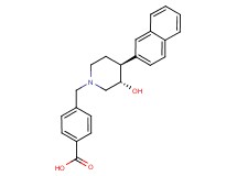4-{[(3S*,4S*)-3-hydroxy-4-(2-naphthyl)piperidin-1-yl]methyl}benzoic acid