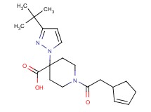 4-(3-tert-butyl-1H-pyrazol-1-yl)-1-(cyclopent-2-en-1-ylacetyl)piperidine-4-carboxylic acid