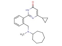 2-(2-{[cycloheptyl(methyl)amino]methyl}phenyl)-6-cyclopropylpyrimidin-4(3H)-one