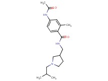 4-(acetylamino)-N-[(1-isobutylpyrrolidin-3-yl)methyl]-2-methylbenzamide