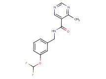 N-[3-(difluoromethoxy)benzyl]-4-methylpyrimidine-5-carboxamide