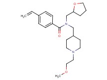 N-{[1-(2-methoxyethyl)-4-piperidinyl]methyl}-N-(tetrahydro-2-furanylmethyl)-4-vinylbenzamide