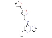 5-ethyl-N-{[5-(2-furyl)isoxazol-3-yl]methyl}pyrazolo[1,5-a]pyrimidin-7-amine