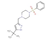 1-[(5-tert-butyl-1H-pyrazol-3-yl)methyl]-4-(phenylsulfonyl)piperazine
