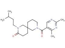 8-[(2,4-dimethyl-5-pyrimidinyl)carbonyl]-2-(3-methylbutyl)-2,8-diazaspiro[5.5]undecan-3-one