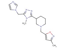 3-[5-(1H-imidazol-1-ylmethyl)-4-methyl-4H-1,2,4-triazol-3-yl]-1-[(3-methylisoxazol-5-yl)methyl]piperidine
