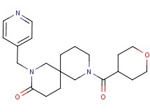 2-(pyridin-4-ylmethyl)-8-(tetrahydro-2H-pyran-4-ylcarbonyl)-2,8-diazaspiro[5.5]undecan-3-one