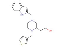 2-[4-(1H-indol-2-ylmethyl)-1-(3-thienylmethyl)-2-piperazinyl]ethanol