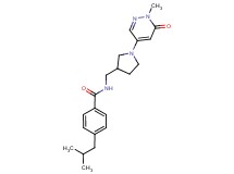 4-isobutyl-N-{[1-(1-methyl-6-oxo-1,6-dihydro-4-pyridazinyl)-3-pyrrolidinyl]methyl}benzamide