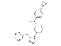 2-cyclopropyl-5-({3-[1-(pyridin-4-ylmethyl)-1H-imidazol-2-yl]piperidin-1-yl}carbonyl)pyrimidine
