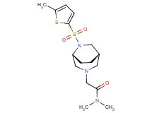 N,N-dimethyl-2-{(1S*,5R*)-6-[(5-methyl-2-thienyl)sulfonyl]-3,6-diazabicyclo[3.2.2]non-3-yl}acetamide