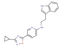 5-(3-cyclopropyl-1,2,4-oxadiazol-5-yl)-N-[2-(1H-indol-3-yl)ethyl]pyridin-2-amine