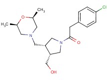 ((3R*,4R*)-1-[(4-chlorophenyl)acetyl]-4-{[(2R*,6S*)-2,6-dimethylmorpholin-4-yl]methyl}pyrrolidin-3-yl)methanol