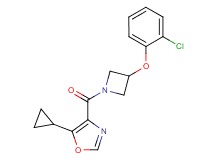 4-{[3-(2-chlorophenoxy)-1-azetidinyl]carbonyl}-5-cyclopropyl-1,3-oxazole