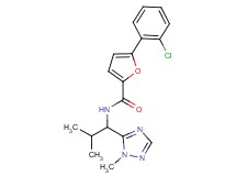 5-(2-chlorophenyl)-N-[2-methyl-1-(1-methyl-1H-1,2,4-triazol-5-yl)propyl]-2-furamide