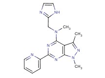 N-(1H-imidazol-2-ylmethyl)-N,1,3-trimethyl-6-(2-pyridinyl)-1H-pyrazolo[3,4-d]pyrimidin-4-amine