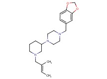 1-(1,3-benzodioxol-5-ylmethyl)-4-{1-[(2E)-2-methyl-2-buten-1-yl]-3-piperidinyl}piperazine