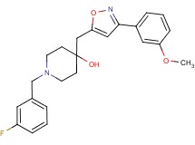 1-(3-fluorobenzyl)-4-{[3-(3-methoxyphenyl)-5-isoxazolyl]methyl}-4-piperidinol
