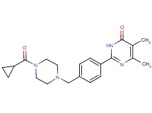 2-(4-{[4-(cyclopropylcarbonyl)piperazin-1-yl]methyl}phenyl)-5,6-dimethylpyrimidin-4(3H)-one