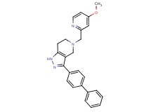 3-biphenyl-4-yl-5-[(4-methoxypyridin-2-yl)methyl]-4,5,6,7-tetrahydro-1H-pyrazolo[4,3-c]pyridine