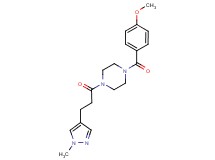 1-(4-methoxybenzoyl)-4-[3-(1-methyl-1H-pyrazol-4-yl)propanoyl]piperazine