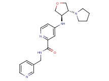 N-(3-pyridinylmethyl)-4-{[(3R*,4R*)-4-(1-pyrrolidinyl)tetrahydro-3-furanyl]amino}-2-pyridinecarboxamide