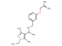 1-(1-ethyl-3,5-dimethyl-1H-pyrazol-4-yl)-N-{3-[(2-methylprop-2-en-1-yl)oxy]benzyl}ethanamine