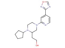2-{1-cyclopentyl-4-[4-(1,2,4-oxadiazol-3-yl)-2-pyridinyl]-2-piperazinyl}ethanol
