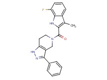 5-[(7-fluoro-3-methyl-1H-indol-2-yl)carbonyl]-3-phenyl-4,5,6,7-tetrahydro-1H-pyrazolo[4,3-c]pyridine
