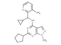 6-cyclopentyl-N-[cyclopropyl(3-methyl-2-pyridinyl)methyl]-1-methyl-1H-pyrazolo[3,4-d]pyrimidin-4-amine
